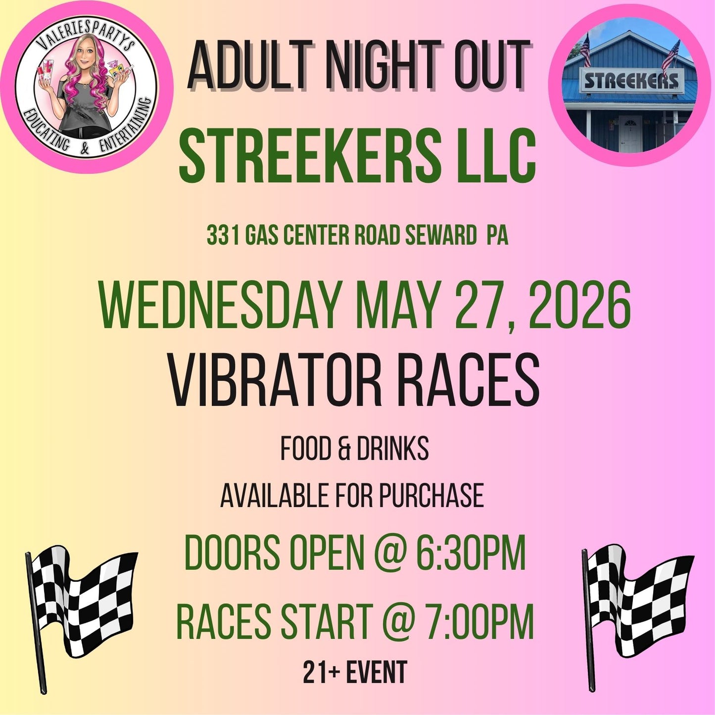 Adult Night Out Streeker's Vibe Races