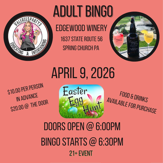 April Edgewood Winery Adult Game Night Out