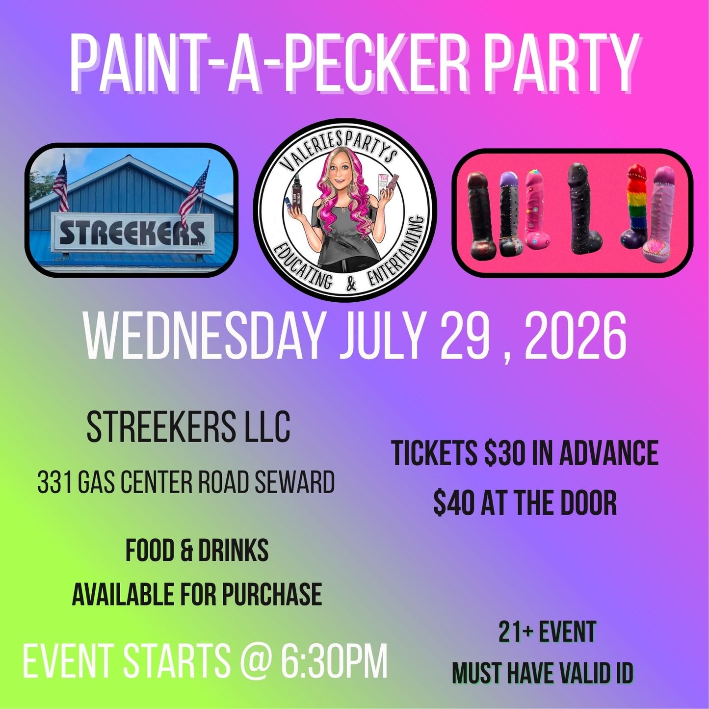 Streekers 🎨 Paint-A-Pecker Party 🍆