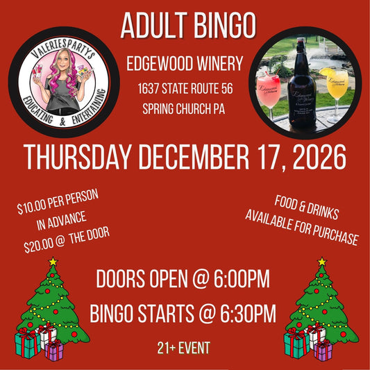 December Edgewood Winery Adult Game Night Out
